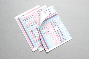 Planner Sticker Sets - Flat Colours