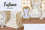 Fashion Scene, a Decorative Illustration by GlamArtZhanna (Thumbnail 3 of 3)