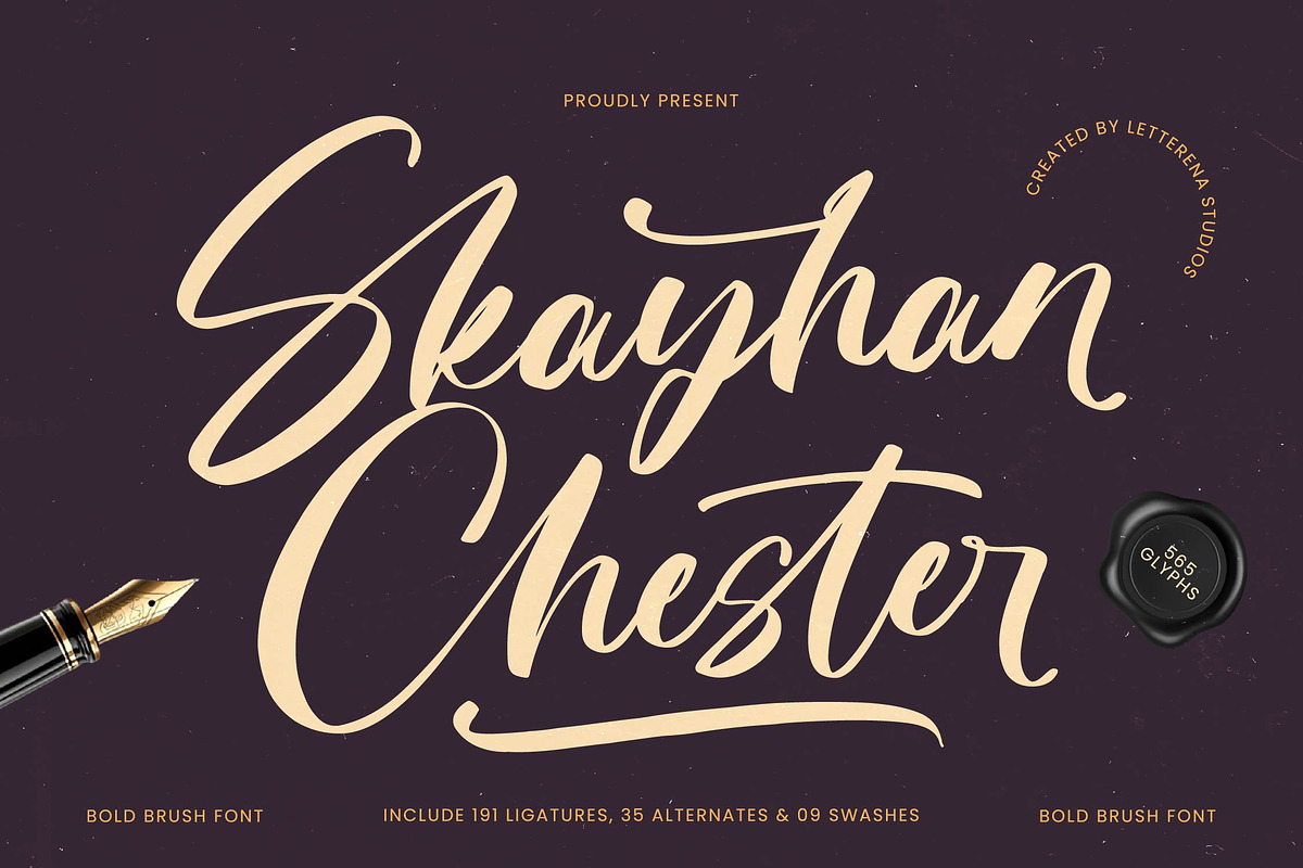 Skayhan Chester Bold Brush Font, a Script Font by Letterena Studios Script (Photo 1 of 20)