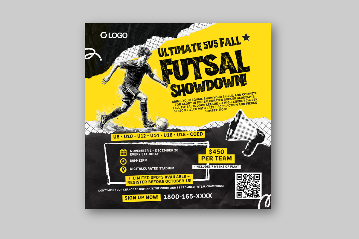 Canva Futsal Tournament Flyer, a Flyer Template by antyalias store (Photo 4 of 5)