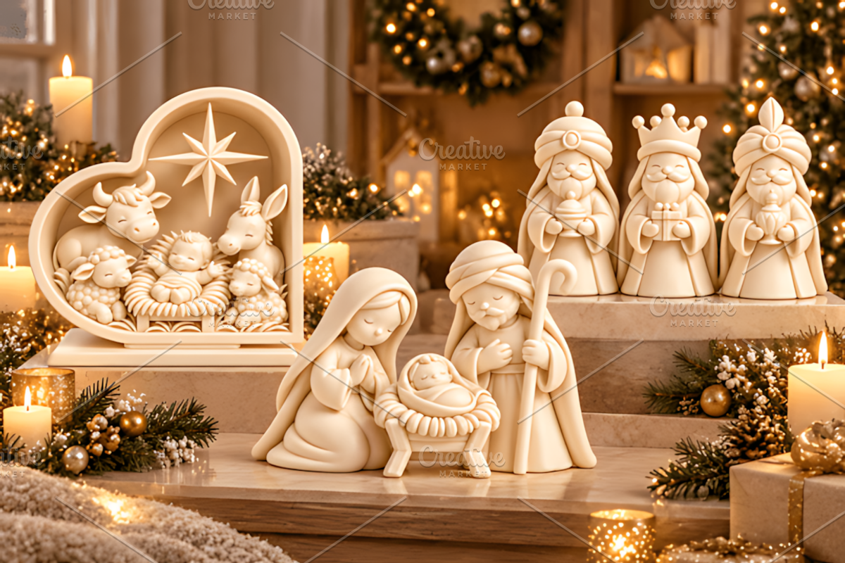 Christmas Nativity Scene & Wise Men, a Characters & Person 3D Model by Design Station (Photo 1 of 6)