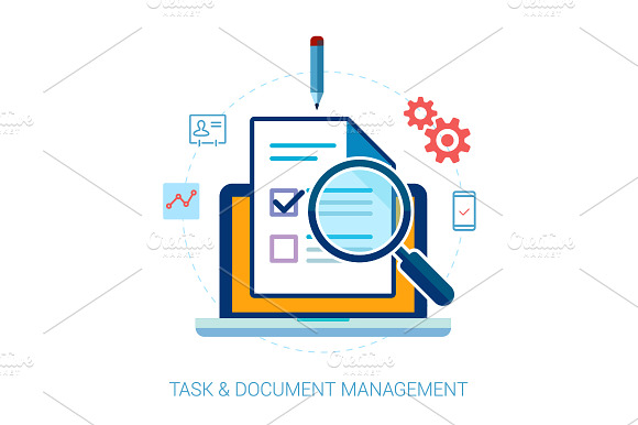 Tasks Contacts Document Search Icon