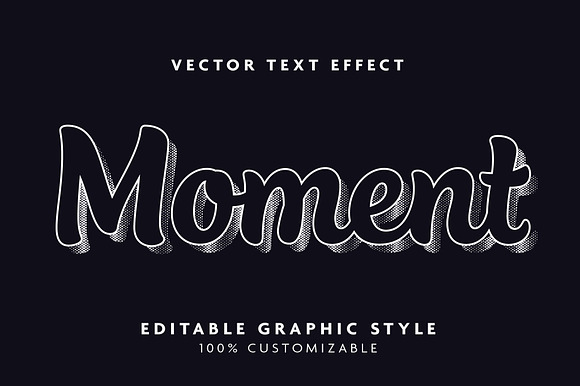 Halftone Retro Script Text Effect preview 3