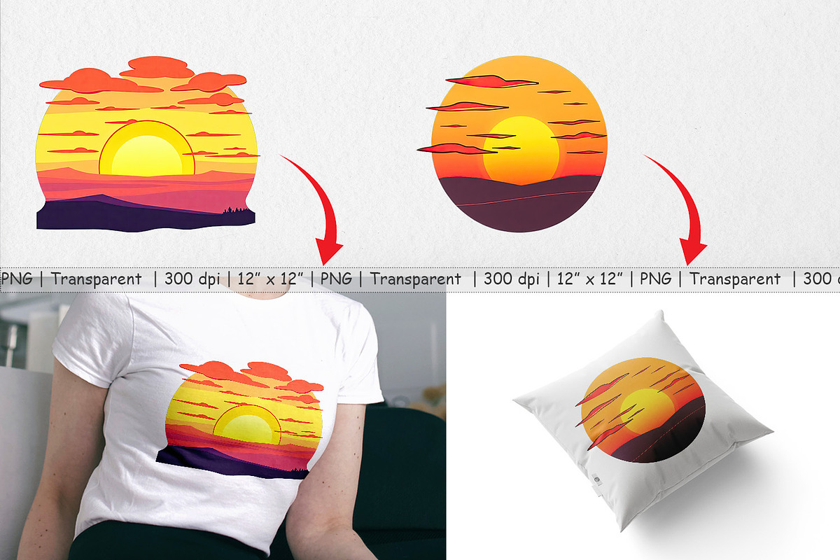 Rising Sun Clipart, a Graphic by Artnoy (Photo 3 of 5)