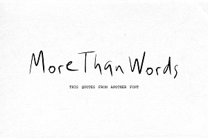 More Than Words