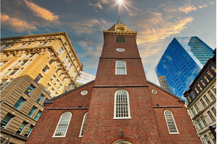 Boston downtown streets near Old, an Architecture Photo by Web Engine Design