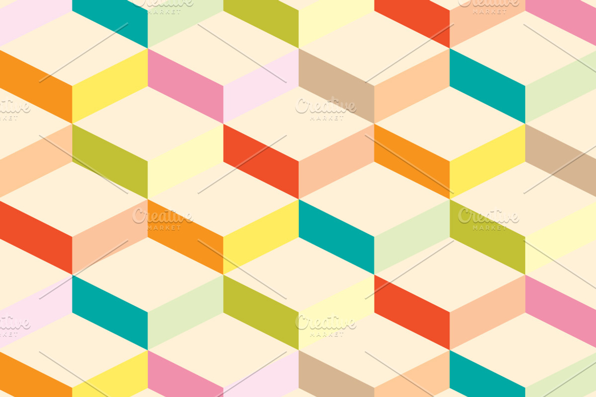 Set of colored geometric patterns preview 5