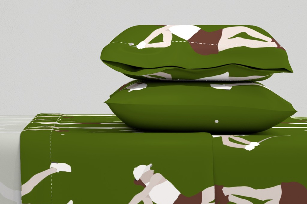 Green people modern golf girls, a Pattern Graphic by Cotton Melon pattern Shop (Photo 4 of 6)