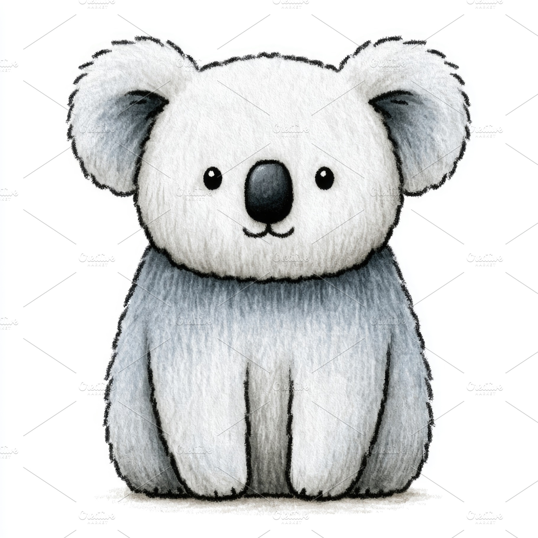 Cute koala doodle illustration, an Animal Photo by José Manuel Gelpi