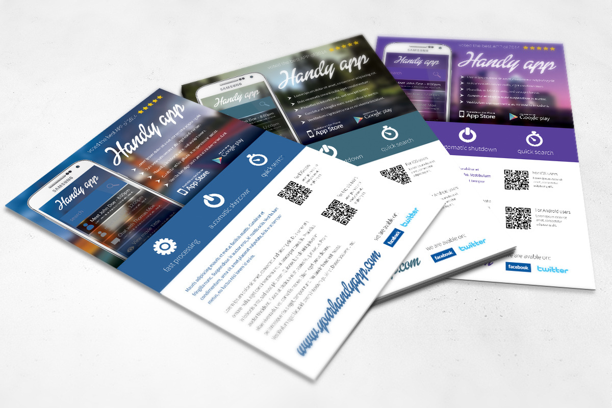 Mobile App A4 Flyer, a Flyer Template by buttonpl (Photo 2 of 4)