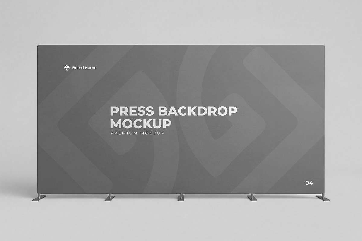 Press Backdrop Banner Mockup, an Advertising Mockup by graphypix (Photo 4 of 4)
