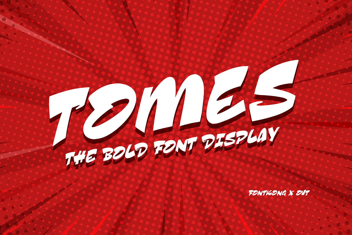 Tomes - The Bold Display Font, a Serif Font by overlaytemplates (Photo 1 of 5)