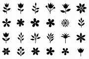 16 elegant black floral silhouettes, an Illustration by Amazin_art (Thumbnail 12 of 17)