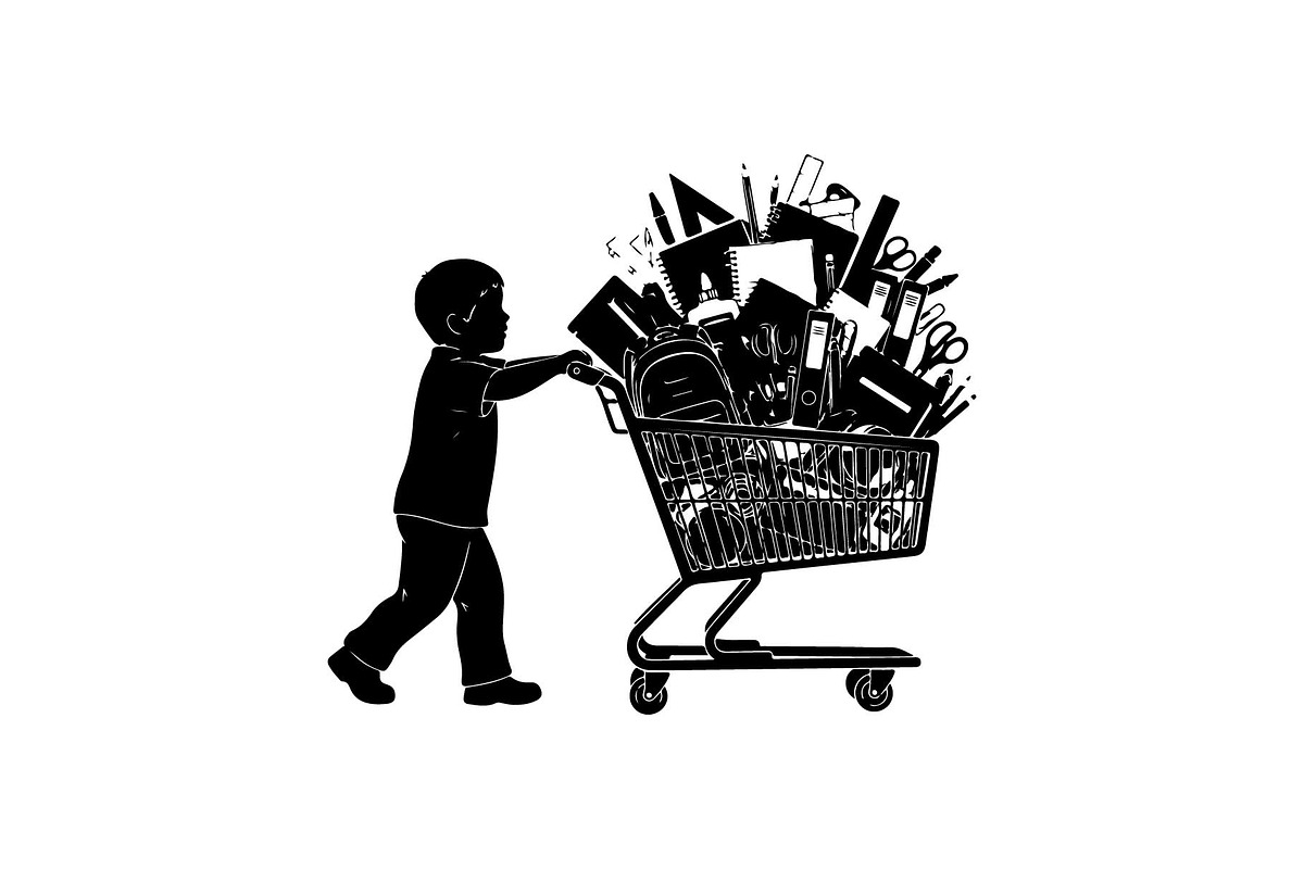 100 Days of School Silhouette Bundle, an Object Graphic by jahid234 (Photo 5 of 6)