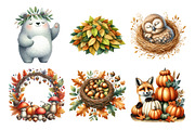 Autumn Fall Woodland Clipart, an Illustration by Daily.Designs (Thumbnail 3 of 5)