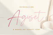 Aguset - Handwritten Font, a Script Font by StringLabs (Thumbnail 1 of 10)