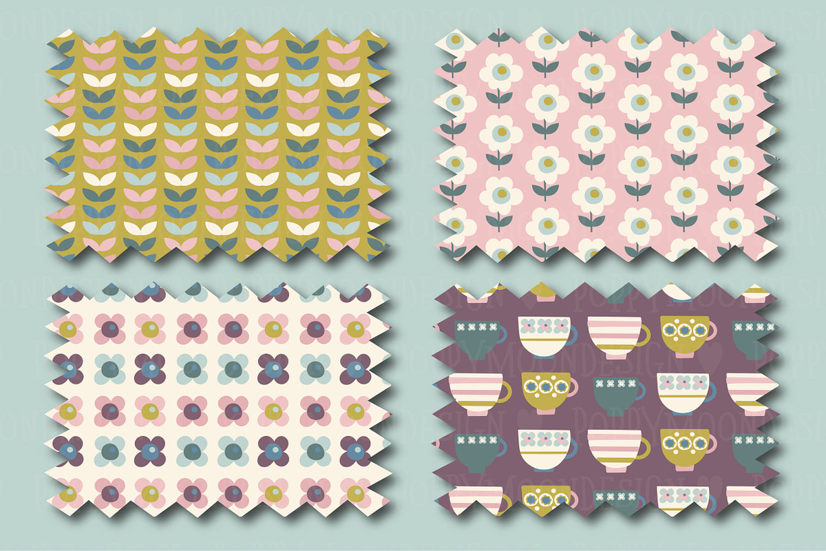 Tea Party and Clipart set, a Food Illustration by Poppymoondesign (Photo 7 of 10)