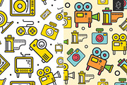 Retro media seamless patterns, a Pattern Graphic by Yury Velikanov (Thumbnail 4 of 4)
