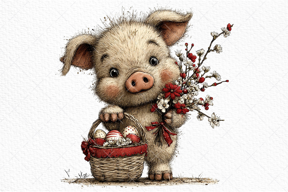 Whimsical Easter Farm Animals PNG, an Illustration by Craft Nest (Photo 10 of 11)