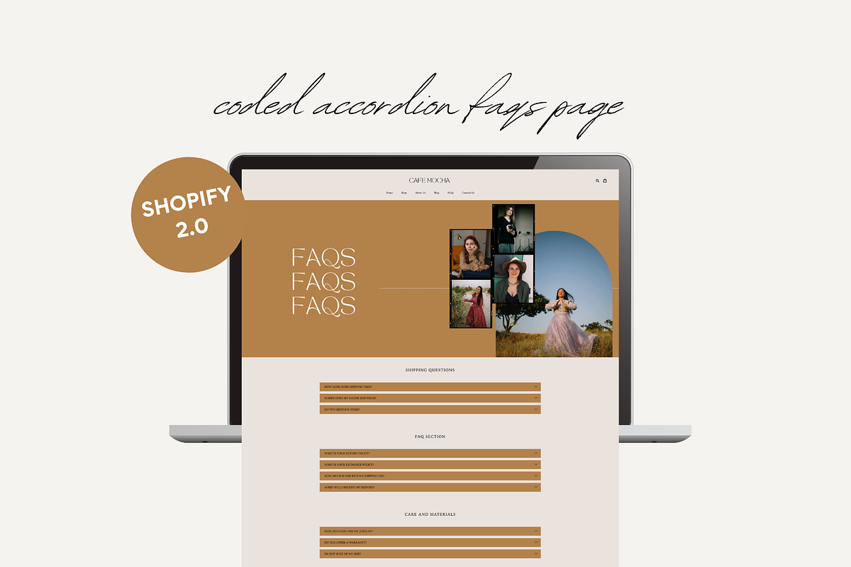 Neutral Shopify Theme | Cafe Mocha, a Templates & Theme by Easy Website Themes (Photo 4 of 8)