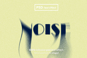 Blur noise text effect style