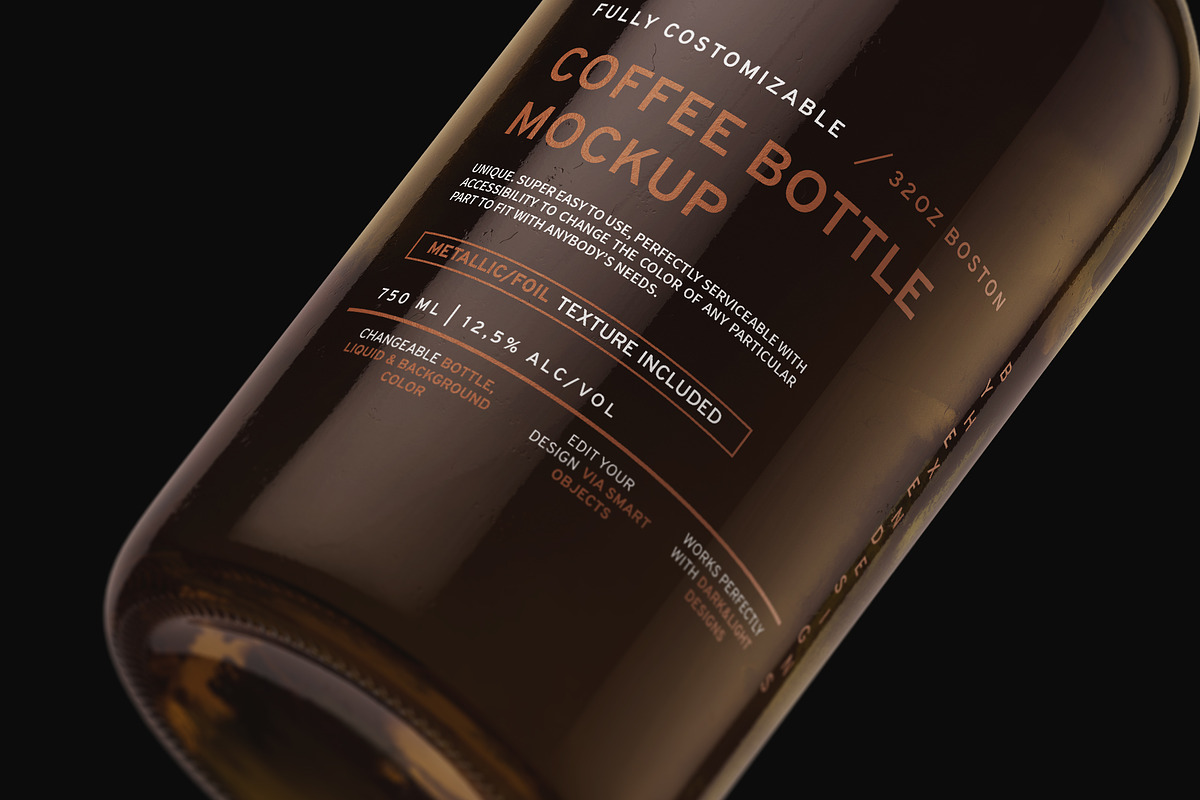 32oz Boston/Coffee Bottle Mockup, a Product Mockup by HexenDesigns (Photo 8 of 11)