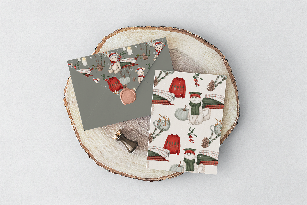 10 HOLIDAY PATTERNS, a Pattern Graphic by HmarkaShop (Photo 2 of 4)
