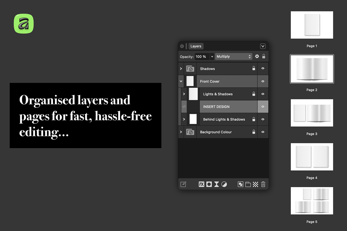 A4 Magazine Mockup—Affinity v3+, a Books & Magazine Mockup by Sasha Lantukh (Photo 13 of 13)
