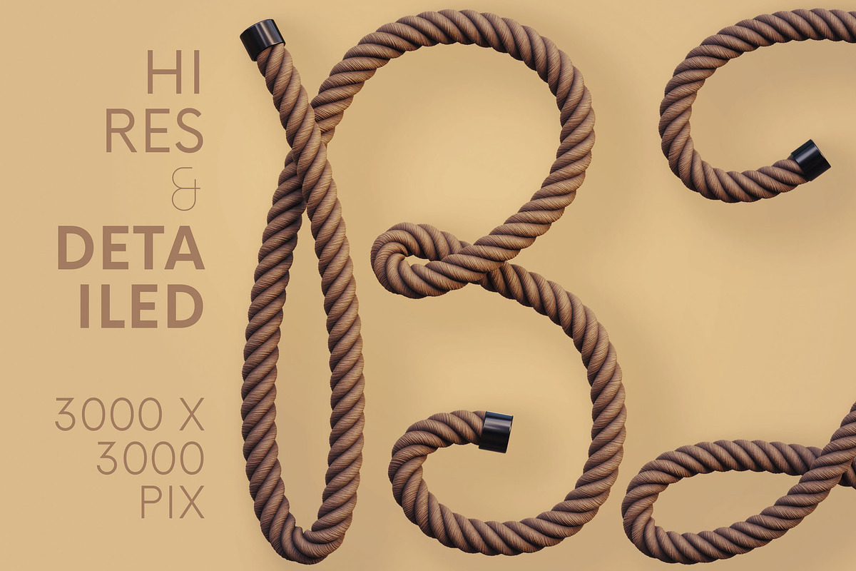 Rope - 3D Lettering, a Graphic by MIIM (Photo 2 of 9)