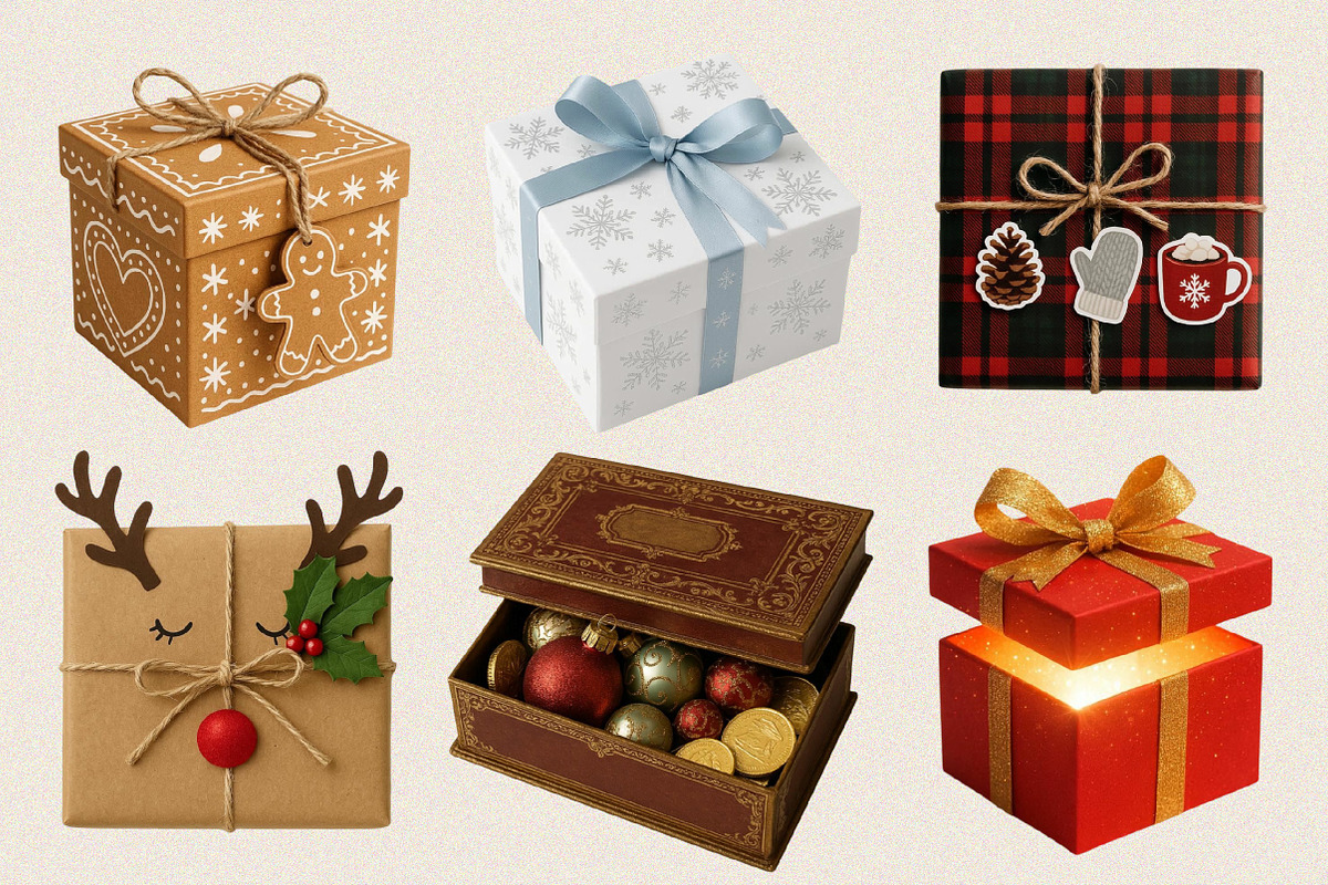 Christmas Gifts Box Clipart Bundle., an Illustration by SVGArt (Photo 8 of 8)