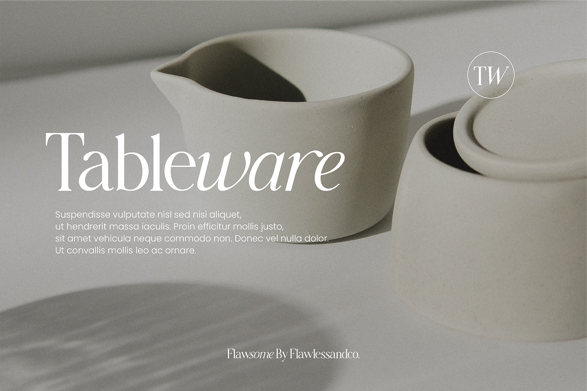 Flawsome Regular Italic, a Sans Serif Font by Flawless And Co (Photo 8 of 10)