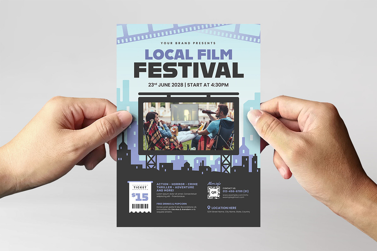Film Festival Flyer Template, a Flyer Template by BrandPacks (Photo 2 of 4)