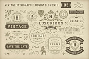 Vintage Typographic Design Elements, an Object Graphic by Vasya Kobelev (Thumbnail 1 of 5)