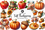 Fall Thanksgiving Clipart, an Illustration by SinaCreation (Thumbnail 1 of 4)