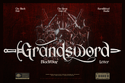 Grandsword, a Blackletter Font by Burntilldead (Thumbnail 1 of 9)