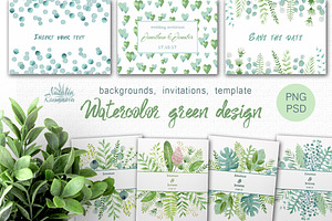 Watercolor green design