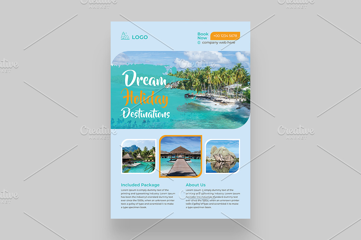 Modern Travel Flyer Design, a Flyer Template by Shahjahangdb1 (Photo 2 of 11)