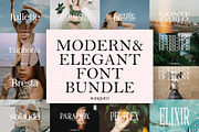 Modern & Elegant Font Bundle, a Serif Font by Schrifted Type (Thumbnail 1 of 31)