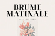 Brume Matinale, a Serif Font by Prioritype Co (Thumbnail 1 of 9)