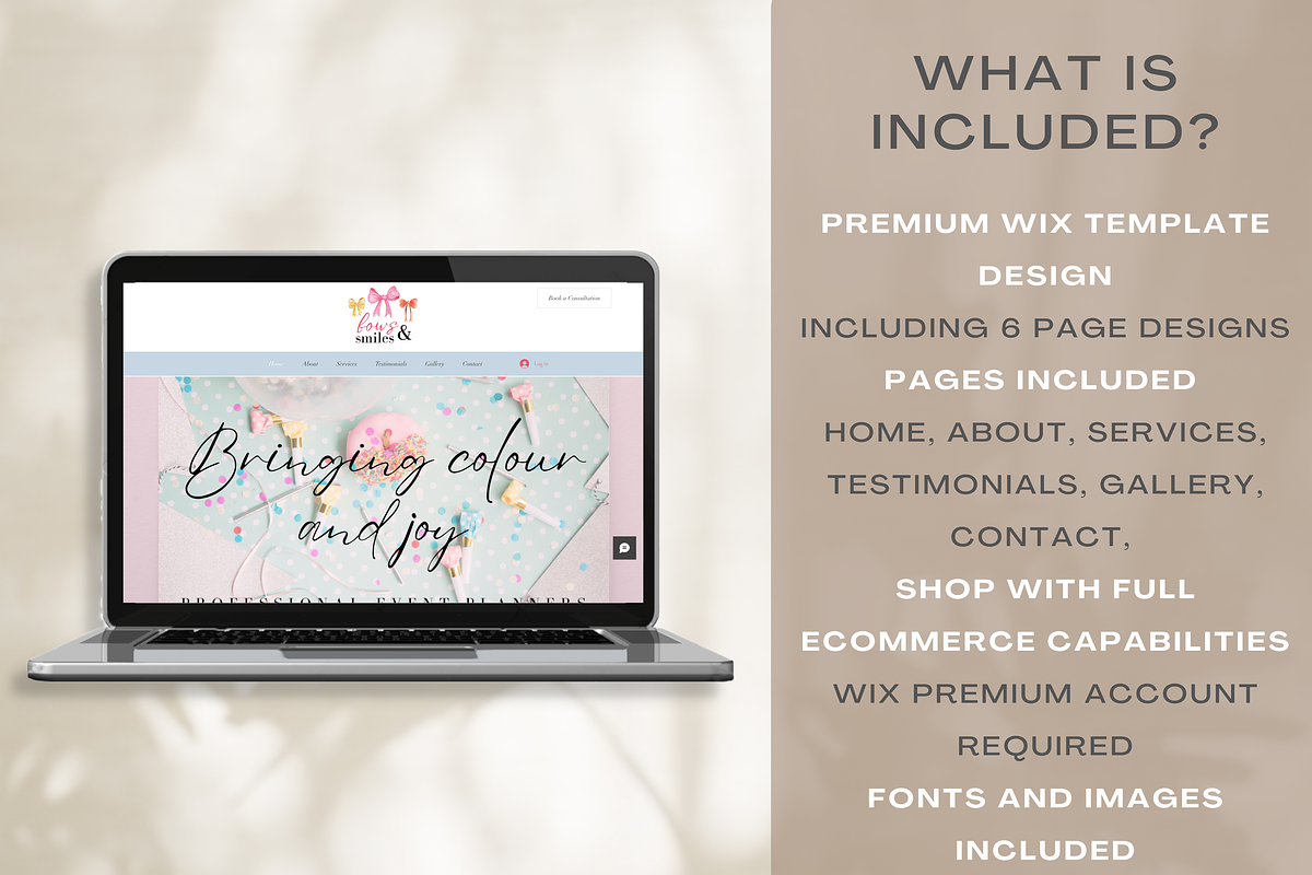 Wix Website Design for Event Planner, a Websites & App Template by Cosmic Design (Photo 5 of 9)