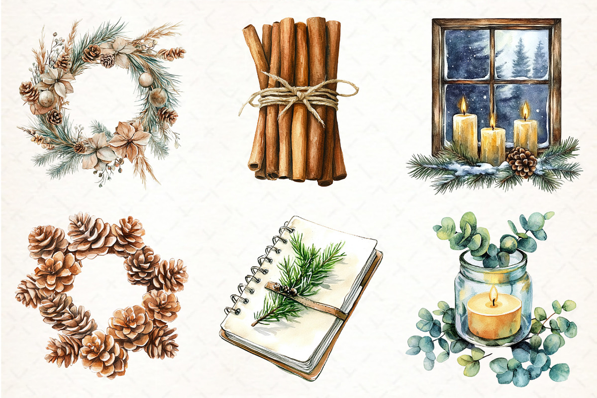 Aesthetic Christmas Clipart, an Illustration by Pixels.Craft (Photo 2 of 7)