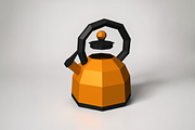 Tea kettle favor - 3d papercraft, a Print Template by PAPER amaze (Thumbnail 3 of 5)