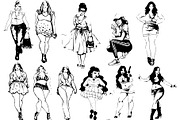 50 fashion body positive girls, a Decorative Illustration by AnastasiyaOleynik (Thumbnail 5 of 6)