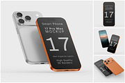 iPhone 17 Pro Max Mockup Set, an iPhone Mockup by SmokyPixels (Thumbnail 1 of 5)