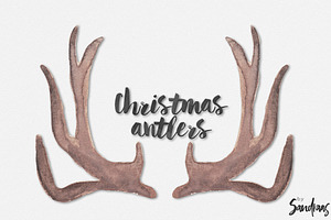 Christmas Antlers Clip Art