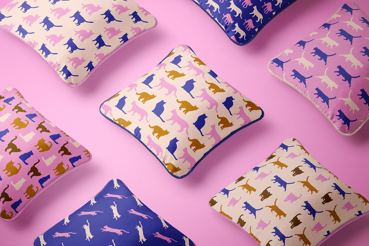 Flat Cat Modern Patterns, a Pattern Graphic by Tiger and Flower (Photo 11 of 21)