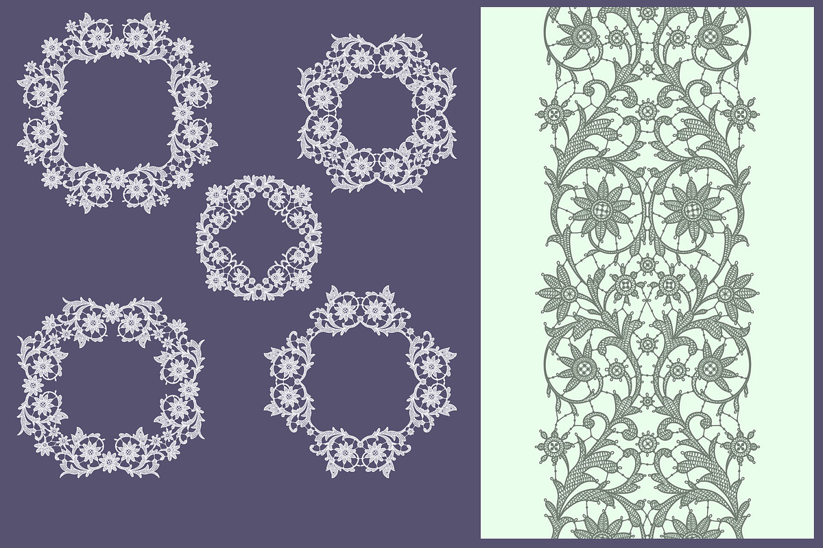Lace seamless ribbons, patterns., a Pattern Graphic by Ajuga (Photo 5 of 6)