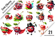 Watercolor Cute Cherry Clipart Bundl, an Illustration by DreamArtGraphic (Thumbnail 1 of 6)