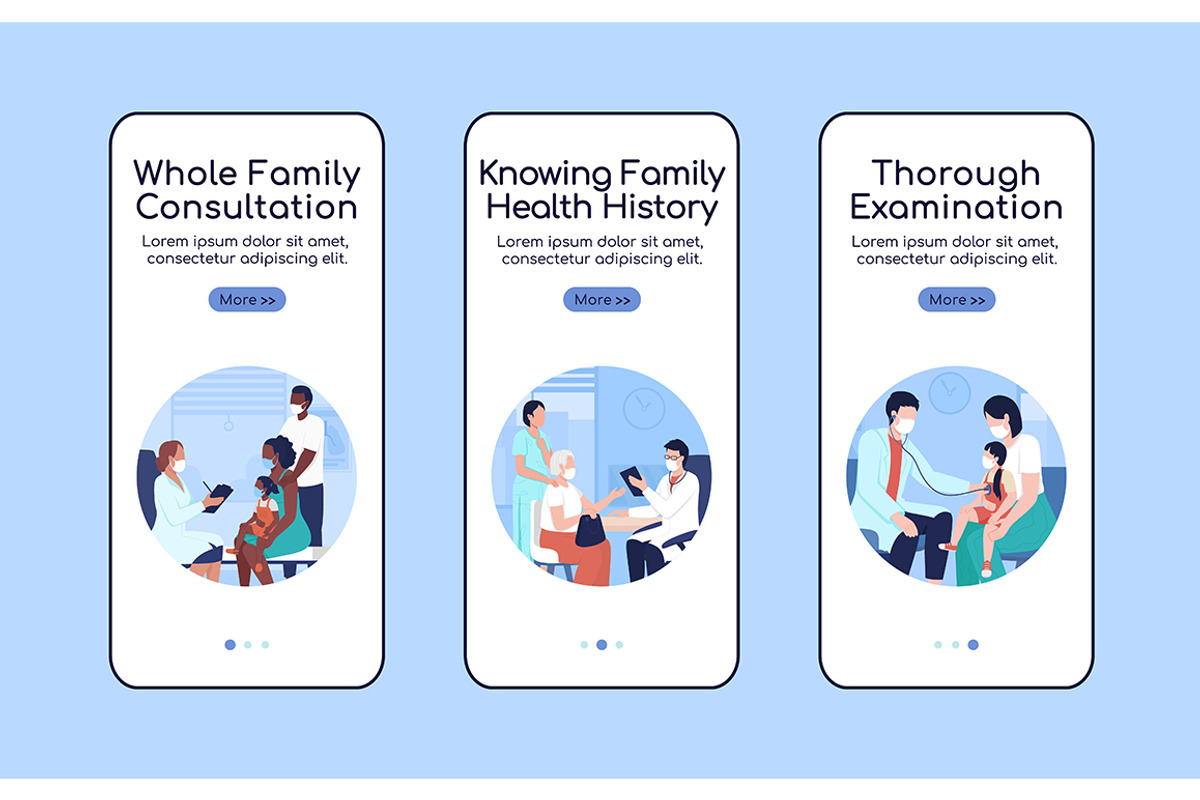 Hospital treatment app pages, a Templates & Theme by IMG visuals characters (Photo 3 of 3)