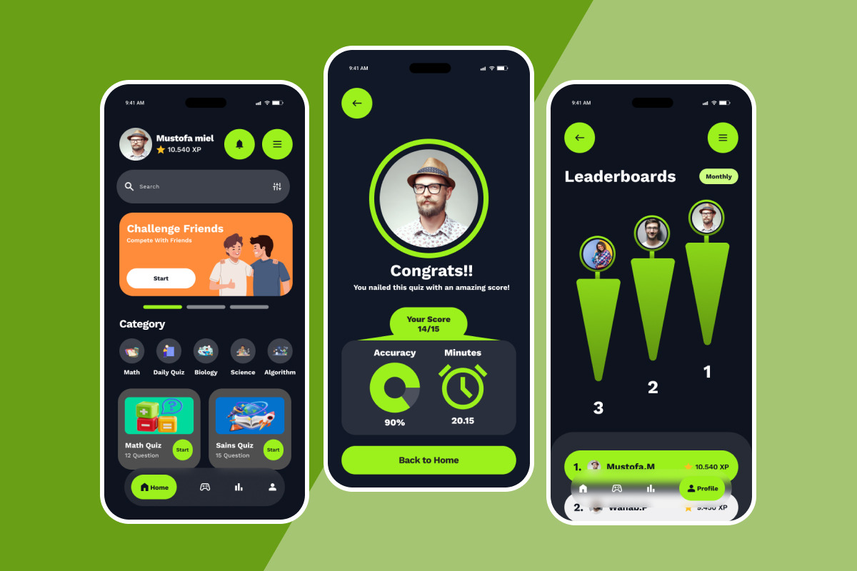 Examia – Smart Study Quiz UI Kit, an App Template by productype1 (Photo 4 of 5)